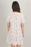 The Avery Lace Shift Dress - White