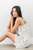 For our babes that are planning a sun-filled beach wedding or elopement, we've made a piece that is perfect for big day.  The Avery Lace Dress keeps you looking bride perfect with the gorgeous cotton blend floral lace and scallop edge detailing. Lined with nude.  From the floral lace pattern and plunging neckline to the flirty scalloped hemline, this pretty dress is the perfect for bridal shower and honeymoon!