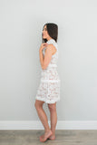 The Penny Ruffle Lace Dress - White